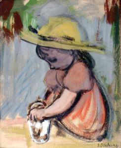 DOUBRAVA Frantisek 1901-1975,Děvčátko ve žlutémkloboučku,Art Consulting CZ 2006-05-21