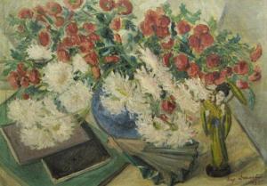 DOUCET Eugenia,"Carti flori, evantai si statueta japoneza",1935,Alis Auction RO 2012-12-18