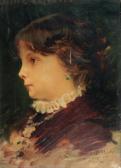 DOUCET Henri Lucien 1856-1895,Portrait d'Anne Lefebvre,1881,Beaussant-Lefèvre FR 2011-05-11