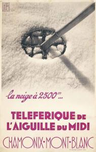 DOUCET Raoul 1900-1900,TELEFERIQUE DE L'AIGUILLE DU MIDI, CHAMONIX MONT B,1960,Christie's 2014-01-22