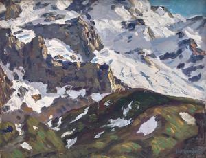 DOUGHERTY Paul 1877-1947,Snow Capped Mountains (possibly Scheidegg, Germany),Bonhams GB 2023-11-30