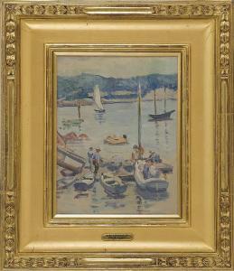 DOUGHTEN Alice Browning 1880-1969,The Dock at East Gloucester, Mass,Eldred's US 2014-04-05