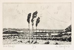 DOUGLAS Aaron 1899-1979,Oak Bluffs (Vineyard Haven),1955,Swann Galleries US 2021-04-22