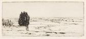 DOUGLAS Aaron 1899-1979,Untitled (Landscape),1952-56,Swann Galleries US 2022-10-06
