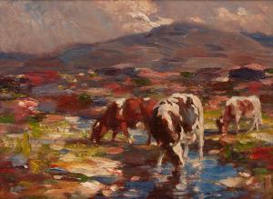 DOUGLAS Andrew 1870-1935,Cropers Cattle,Hindman US 2021-11-04