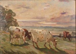 DOUGLAS Andrew 1870-1935,Kühe auf der Weide,Wendl DE 2020-10-22