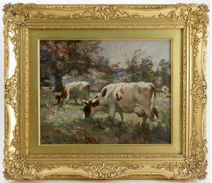 DOUGLAS Arthur 1860-1949,cattle grazing,Serrell Philip GB 2018-01-11