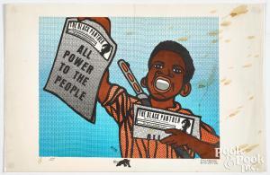 Douglas Emory 1943,All Power To The People Black Panthers,1970,Pook & Pook US 2021-08-18