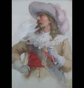 DOUGLAS George 1918,portrait of a Cavalier, half length depicted,1898,Dee, Atkinson & Harrison 2009-11-27