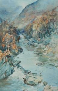 douglas James Johnson,RIVER IN THE HIGHLANDS,Ross's Auctioneers and values IE 2015-12-02