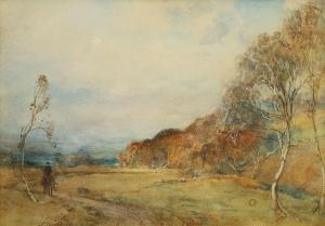 DOUGLAS James,Landscape with Sheep and Rider on Horseback,1892,David Duggleby Limited 2021-09-17