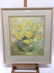 DOUGLAS Jean Hannon,still life of daffodils in a glass bowl,20th century,Reeman Dansie 2021-08-15