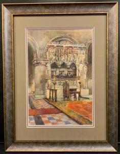 DOUGLAS LYONS Edward 1905-1983,Church Altar,1923,Bamfords Auctioneers and Valuers GB 2022-02-17