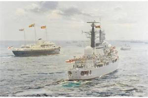 DOUGLAS PENELOPE 1934,Royal Yacht Britannia and D86 H.M.S Birmingham to ,Fellows & Sons 2015-10-06