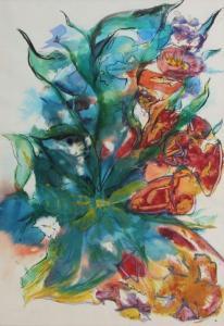 DOUGLAS Zinni,Floral Study,Webb's NZ 2010-04-20