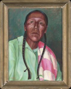 Douglass Ralph 1895-1971,Portrait of Tony Mirabal,1939,Santa Fe Art Auction US 2017-11-11