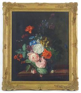 DOUST van Jan,A still life study of flowers on a table with a sn,Claydon Auctioneers 2021-04-08