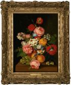 DOUST van Jan,Still life with flowers and bird on a table,John Moran Auctioneers 2010-04-27