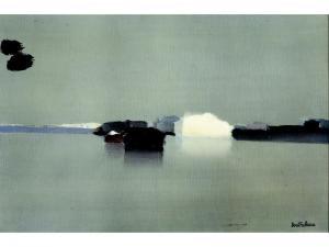 DOUTRELEAU Pierre 1938,Abstract coastal scene,Ivey-Selkirk Auctioneers US 2007-11-10