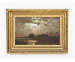 DOUZETTE Louis, Carl Ludwig 1834-1924,moonlit landscape,Wiederseim US 2022-03-26