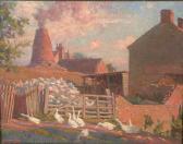 DOVASTON Margaret Isabel 1884-1954,View of a farmyard,1908,Dreweatt-Neate GB 2005-11-08