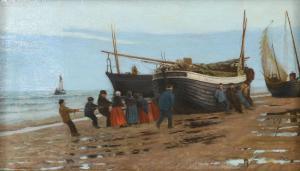 DOVERA Achille 1838-1895,Il ritorno dei pescatori,Meeting Art IT 2023-11-29