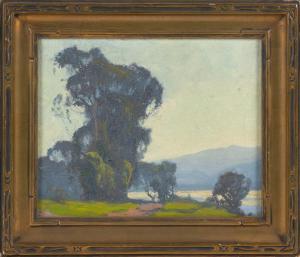 DOW Arthur Wesley 1857-1922,Towering tree and distant mountains,Eldred's US 2022-10-06