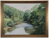 DOWDELL Elaine 1931-2014,Headwater Passage, The New River,Brunk Auctions US 2013-08-25