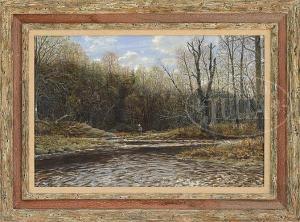 DOWER WALTER H 1883-1934,FLY FISHING IN AUTUMN,James D. Julia US 2018-02-08