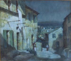 DOWERAKER A.M.,Moonlit Mediterranean street scene, thought to by ,Canterbury Auction 2010-09-14