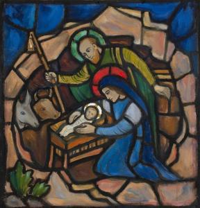 Dowling William 1907-1980,DESIGN FOR STAINED GLASS 'THE NATIVITY',Whyte's IE 2023-04-03