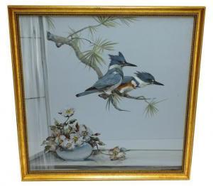 DOWNES M W,Two blue jays on a branch,Winter Associates US 2016-05-16
