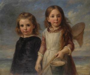DOWNES Thomas Price 1800-1900,Seaside Finds, Muriel and Cleme,1882,Bamfords Auctioneers and Valuers 2007-03-21