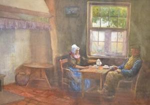 DOWNIE John Patrick,Figures in a cottage interior,1897,Fieldings Auctioneers Limited 2014-02-08