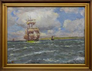 DOWNIE Patrick 1854-1945,THE OLD GREEN BARQUE, FIRTH OF CLYDE,1910,McTear's GB 2024-01-17