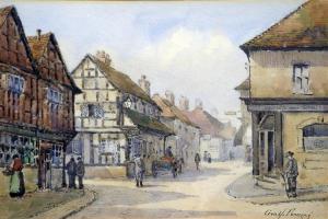 DOWNING George Henry 1878-1940,Village street scene,Gorringes GB 2007-10-23