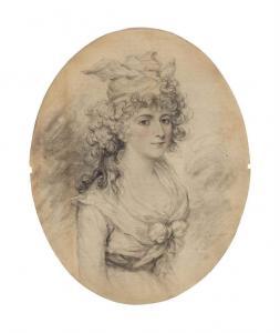 DOWNMAN John 1750-1824,Portrait of Miss Chambers,1798,Christie's GB 2016-10-13