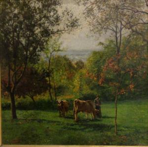 DOYEN E 1800-1800,Paesaggio con mucche al pascolo,1897,Boetto IT 2011-12-05