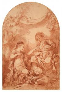 DOYEN Gabriel Francois 1726-1806,Le mariage mystique de sai,Artcurial | Briest - Poulain - F. Tajan 2024-03-20