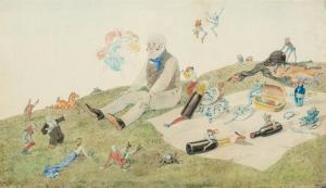 DOYLE Charles Altamont 1832-1893,Fairies' Picnic,1882,Hindman US 2022-09-27