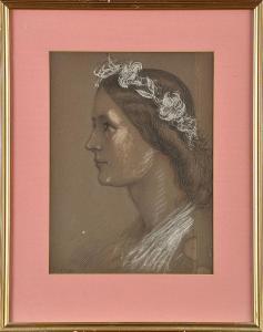 DOYLE Hastings 1800-1800,A PORTRAIT OF A YOUNG WOMAN IN PROFILE,1860,Anderson & Garland 2015-03-26