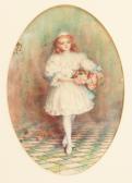 DOYLE Richard 1824-1883,A Young Girl Holding a Bouquet,John Nicholson GB 2020-09-25