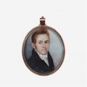 DOYLE William Massey S.,Portrait miniature of a young man with red hair,1810,Freeman 2020-11-10