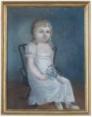 DOYLE William Massey S. 1769-1828,Portrait of Abby Ann Duchesne in a Bamboo Cha,1814,Brunk Auctions 2023-07-15