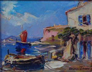 DOYLY Charles Robert,Mediterranean Coast with Boats and Buildings,Lacy Scott & Knight GB 2020-03-20