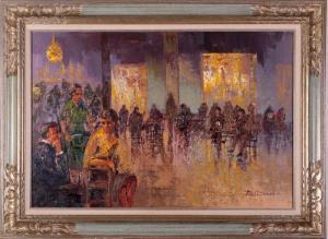 DOZEINA 1923,Interior Scene with Figures,Gray's Auctioneers US 2014-02-05