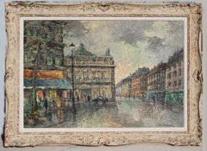 DOZEMAN Roelof 1924,Parisian Street Scene,Burchard US 2009-07-26