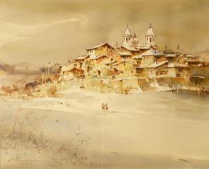 DRãGAN TâRGOVIșTE Corneliu 1956,Landscape from Portugal,2014,GoldArt RO 2017-01-25