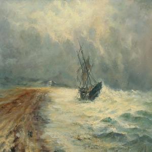 DRACHMANN Holger 1846-1908,A ship in distress near Skagen,1879,Bruun Rasmussen DK 2016-08-08