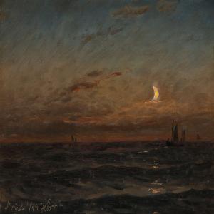 DRACHMANN Holger 1846-1908,The North Sea by moonlight,1891,Bruun Rasmussen DK 2016-01-11